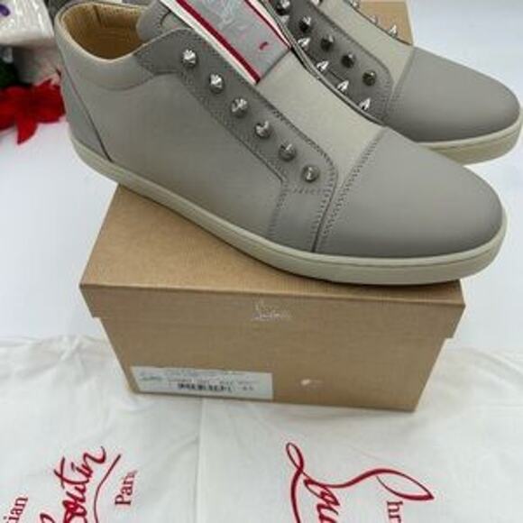 Men's Christian Louboutin F. A. V. Fique slip on sneakers size 43 made in Italy. - Picture 8 of 14